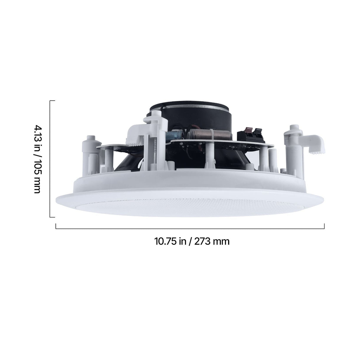 In Ceiling Speakers, 8", In-Ceiling & In-Wall Speaker System, Hi-Fi Sound, 150W Peak, 2-Way Flush Mount Speakers, for Damp Humid Placement, Home Theater, Living Room, or Covered Patio, 1 Pair