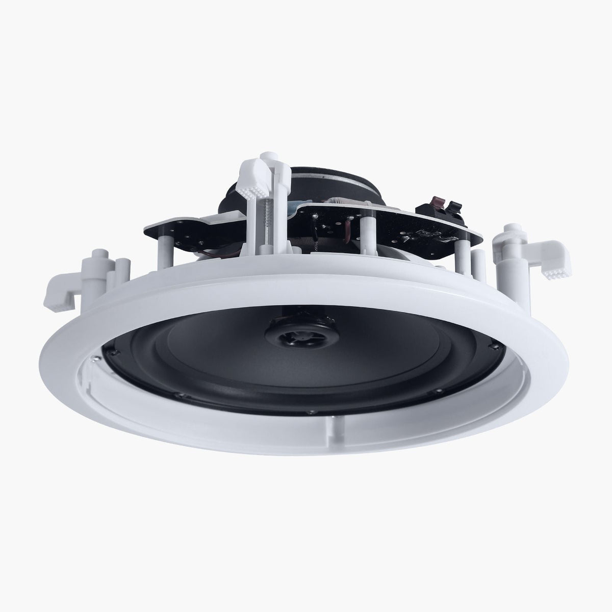 In Ceiling Speakers, 8", In-Ceiling & In-Wall Speaker System, Hi-Fi Sound, 150W Peak, 2-Way Flush Mount Speakers, for Damp Humid Placement, Home Theater, Living Room, or Covered Patio, 1 Pair