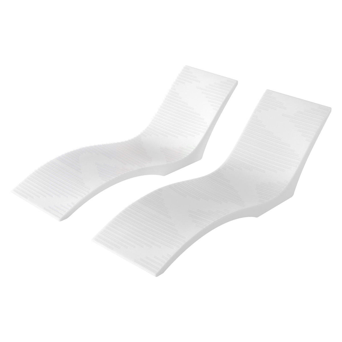 In-Pool Lounge Chairs, Set of 2 Chaise Lounger, Inside Pool Lounge Chairs for up to 5" Water Depths, Fixed in Pools & Floating on Water, Suitable for All Pool Types, Poolside & Sun Deck Tanning