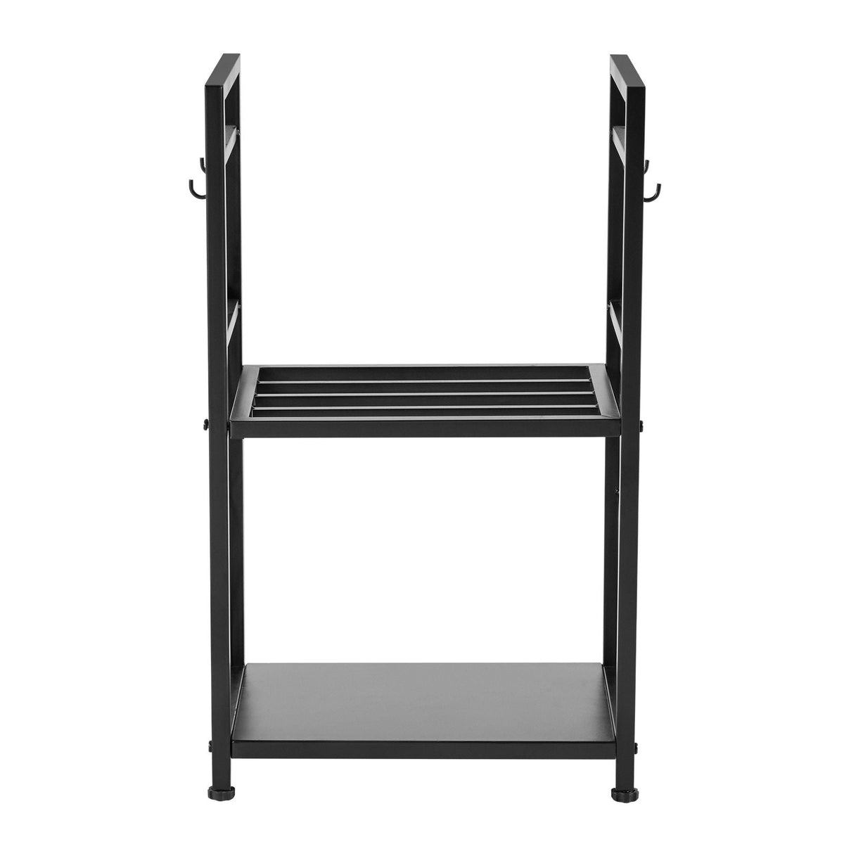 Indoor Firewood Rack, 1.3 ft 2-Tier Firewood Holder with Fireplace Tools, Brush, Shovel, Poker, Tongs, Heavy Duty Log Wood Rack, 400 lbs Weight Capacity, Wood Pile Storage Stacker for Fire Pit