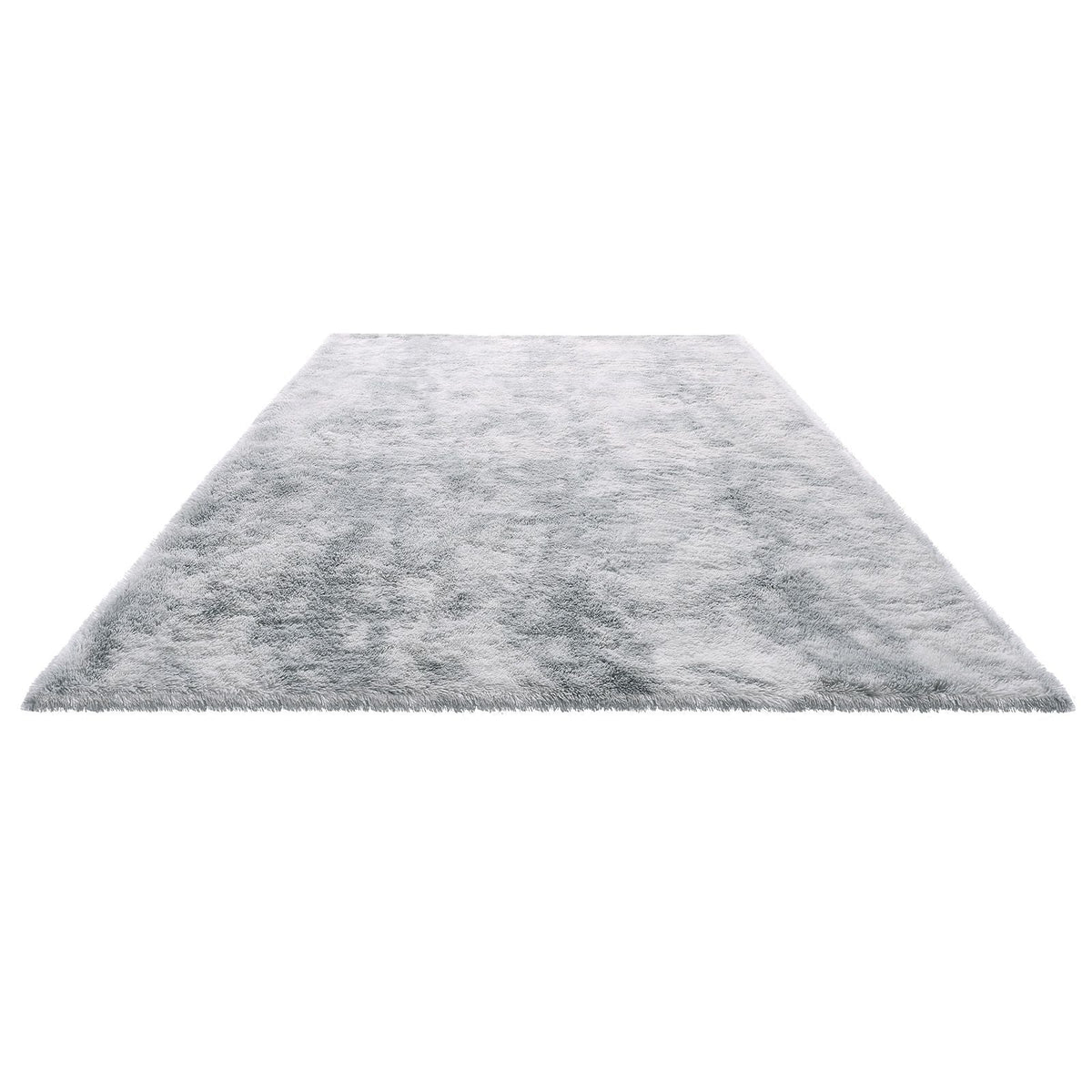 Indoor Plush Area Rugs, 6 x 9 ft Soft Plush Carpet, Furry Shag Area Rugs for Living Room, Bedroom, Modern Home Decor Aesthetic Long-Pile Rug, Non-Shedding, Slip-Resistant, Tie-Dye Light Gray