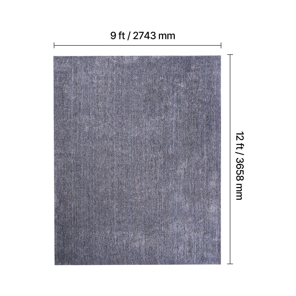 Indoor Plush Area Rugs, 9 x 12 ft Plush Carpet, Area Rugs Furry with Long Plushs Pile, Thick & Durable High-Pile Rug for High-Traffic Areas, Non-Shedding & Non-Slip Backing, Blue-Gray