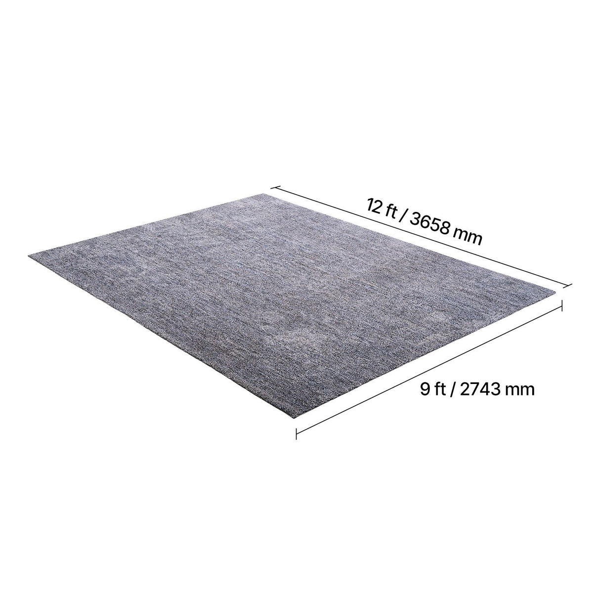 Indoor Plush Area Rugs, 9 x 12 ft Plush Carpet, Area Rugs Furry with Long Plushs Pile, Thick & Durable High-Pile Rug for High-Traffic Areas, Non-Shedding & Non-Slip Backing, Blue-Gray