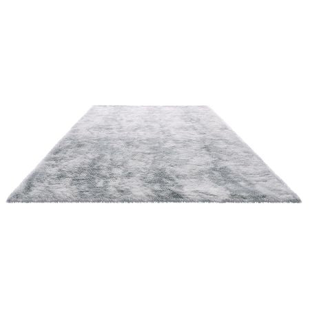 Indoor Plush Area Rugs, 9 x 12 ft Soft Plush Carpet, Furry Shag Area Rugs for Living Room, Bedroom, Modern Home Decor Aesthetic Long-Pile Rug, Non-Shedding, Slip-Resistant, Tie-Dye Light Gray