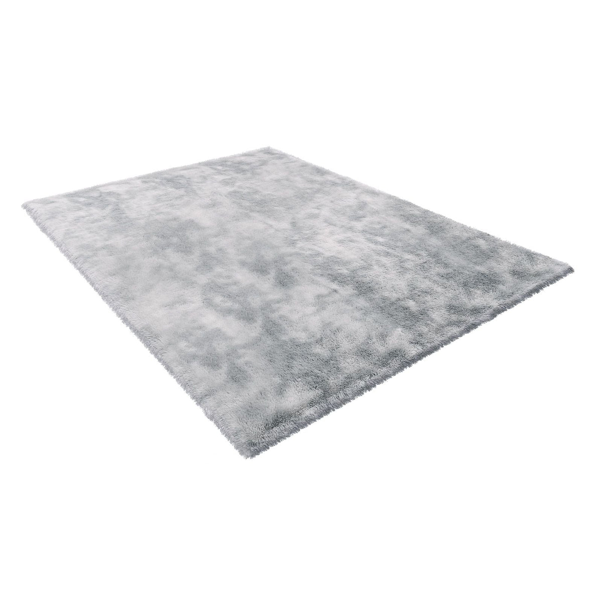 Indoor Plush Area Rugs, 9 x 12 ft Soft Plush Carpet, Furry Shag Area Rugs for Living Room, Bedroom, Modern Home Decor Aesthetic Long-Pile Rug, Non-Shedding, Slip-Resistant, Tie-Dye Light Gray