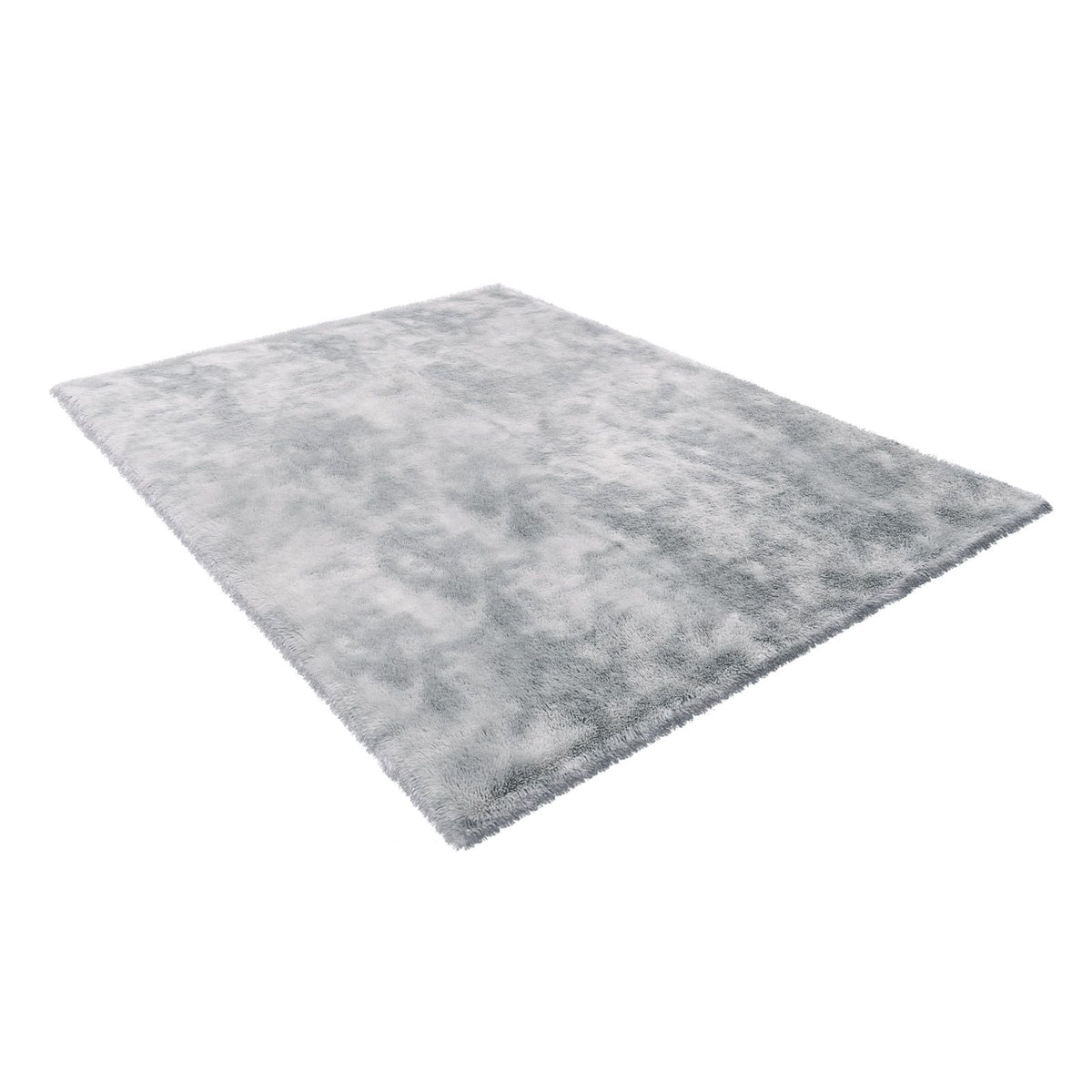 Indoor Plush Area Rugs, 9 x 12 ft Soft Plush Carpet, Furry Shag Area Rugs for Living Room, Bedroom, Modern Home Decor Aesthetic Long-Pile Rug, Non-Shedding, Slip-Resistant, Tie-Dye Light Gray