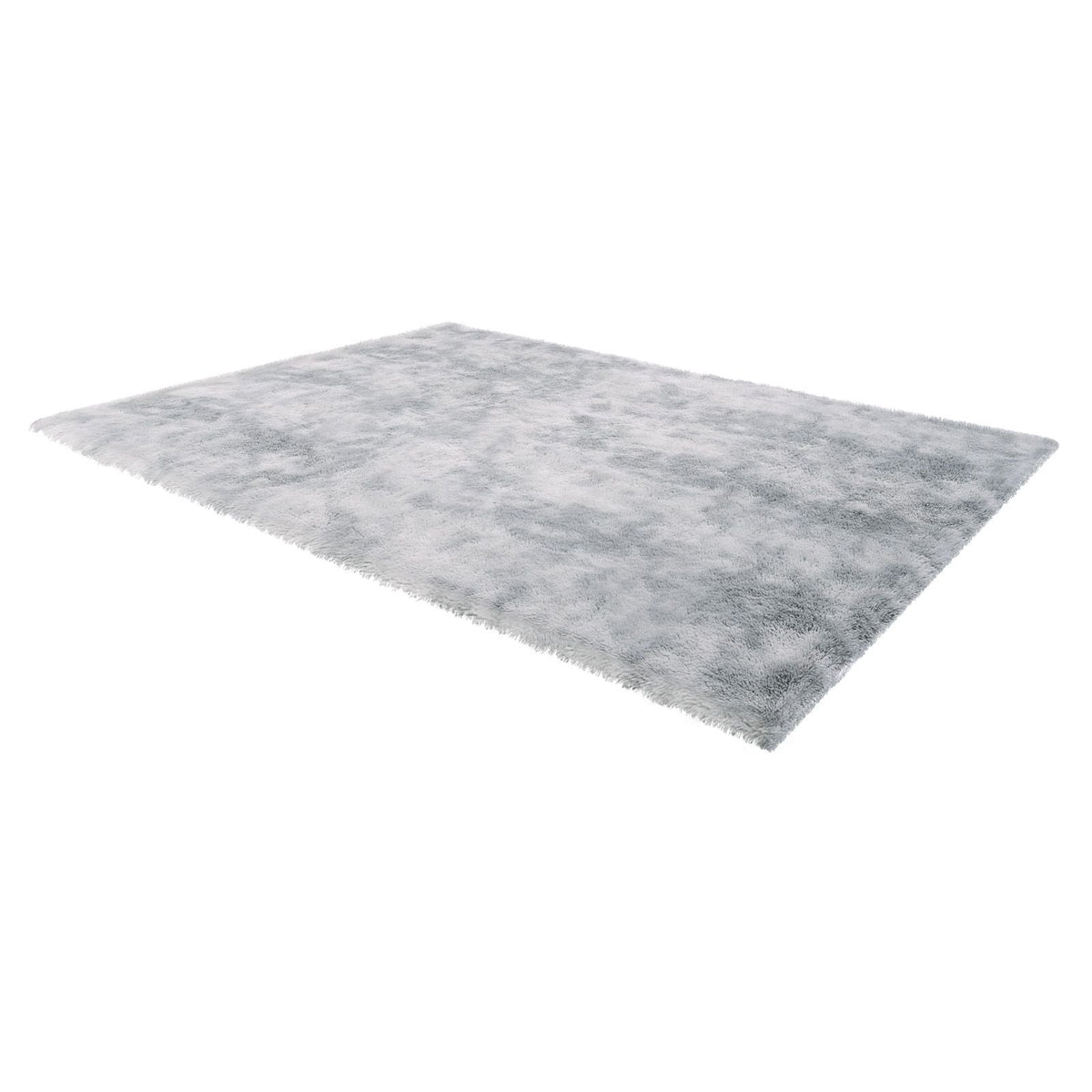 Indoor Plush Area Rugs, 9 x 12 ft Soft Plush Carpet, Furry Shag Area Rugs for Living Room, Bedroom, Modern Home Decor Aesthetic Long-Pile Rug, Non-Shedding, Slip-Resistant, Tie-Dye Light Gray