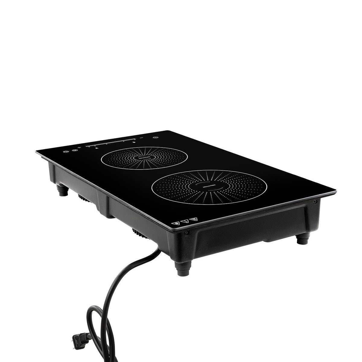 Induction Cooktop 12inch 2 Burners Built-in Electric Stove 110V 1800W, Countertop Induction Burner, with 9 Power Levels, LED Touch Screen, Ceramic Glass Surface, Child Lock, for Kitchen, RV