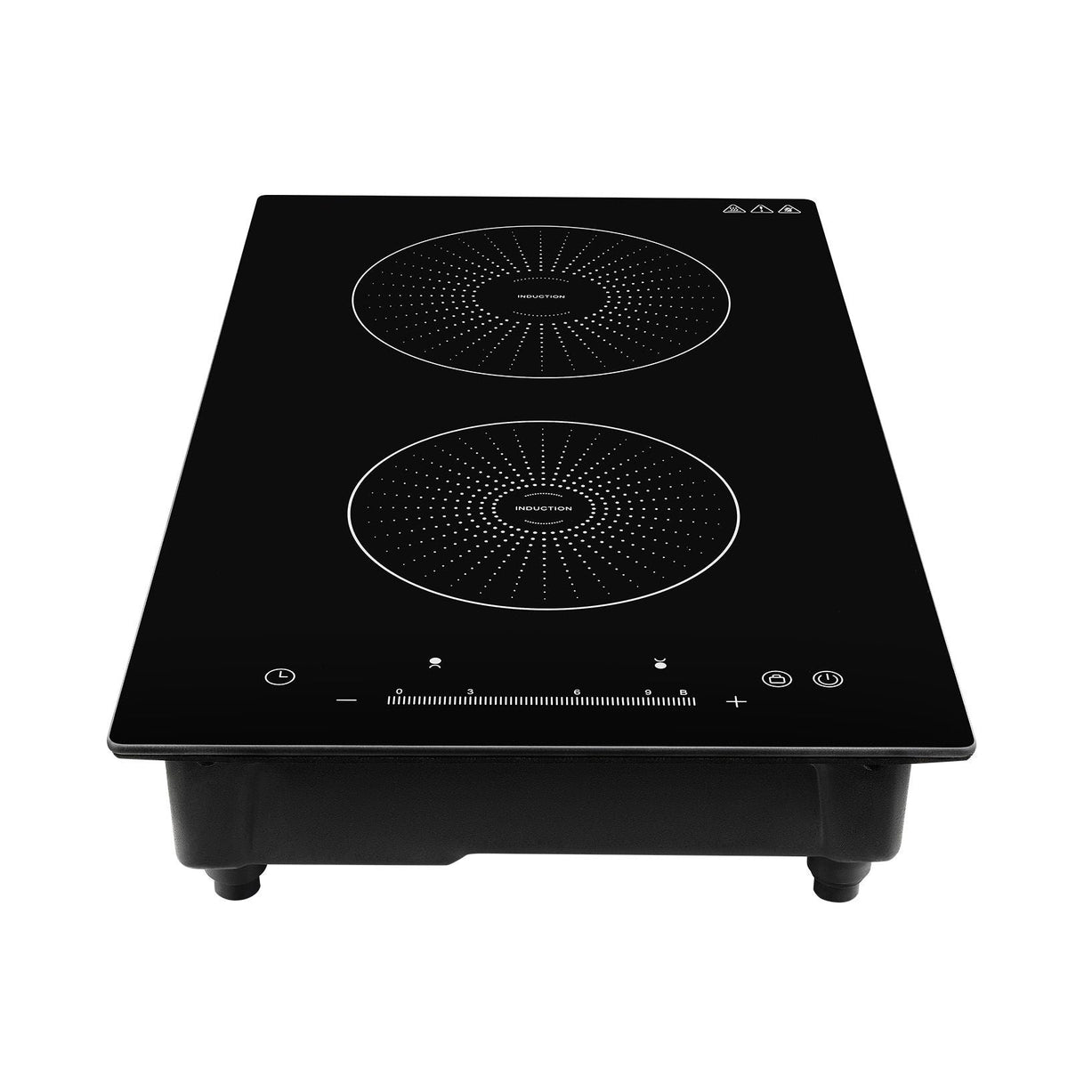 Induction Cooktop 12inch 2 Burners Built-in Electric Stove 110V 1800W, Countertop Induction Burner, with 9 Power Levels, LED Touch Screen, Ceramic Glass Surface, Child Lock, for Kitchen, RV