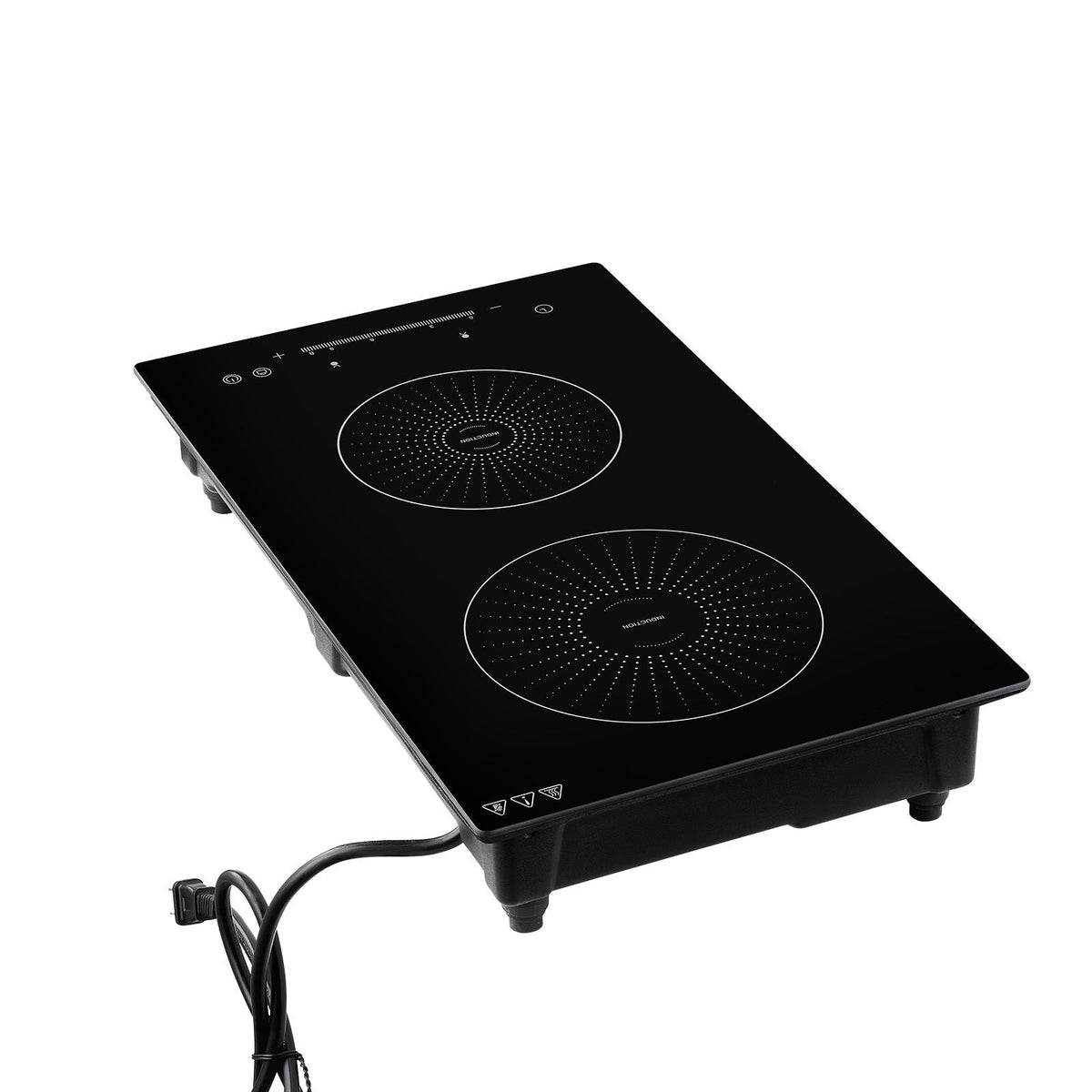 Induction Cooktop 12inch 2 Burners Built-in Electric Stove 110V 1800W, Countertop Induction Burner, with 9 Power Levels, LED Touch Screen, Ceramic Glass Surface, Child Lock, for Kitchen, RV