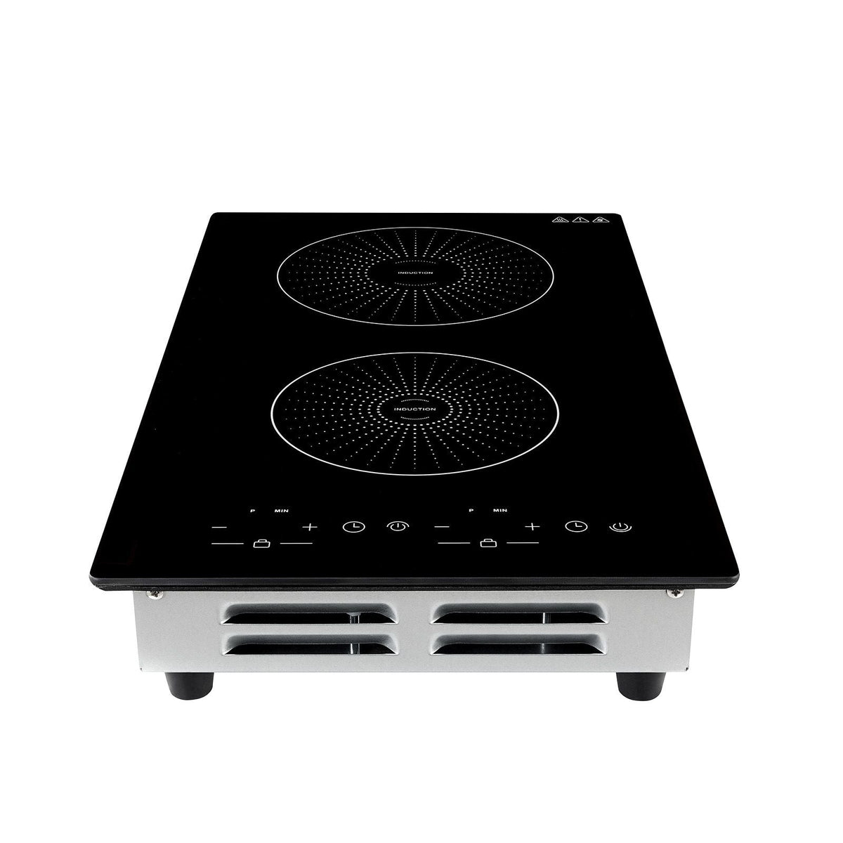 Induction Cooktop 12inch 2 Burners Built-in Electric Stove 110V 1800W, Countertop Induction Burner, with 9 Power Levels, LED Touch Screen, Ceramic Glass Surface, Child Lock, for Kitchen, RV