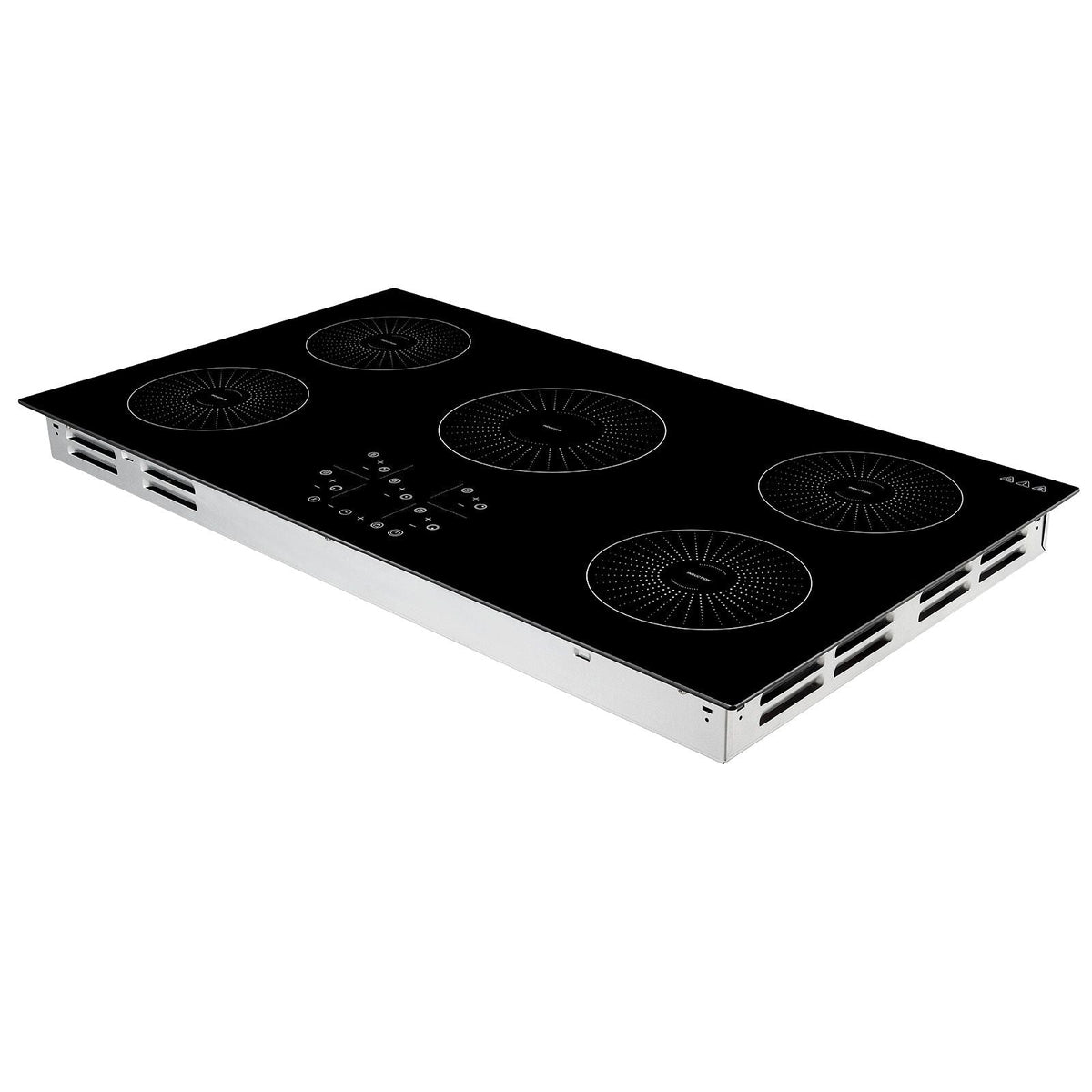 Induction Cooktop 36inch 5 Burners Built-in Electric Stove 220V 9200W, Induction Burner for Kitchen, with 9 Power Levels, LED Touch Screen, Ceramic Glass Surface, Child Lock