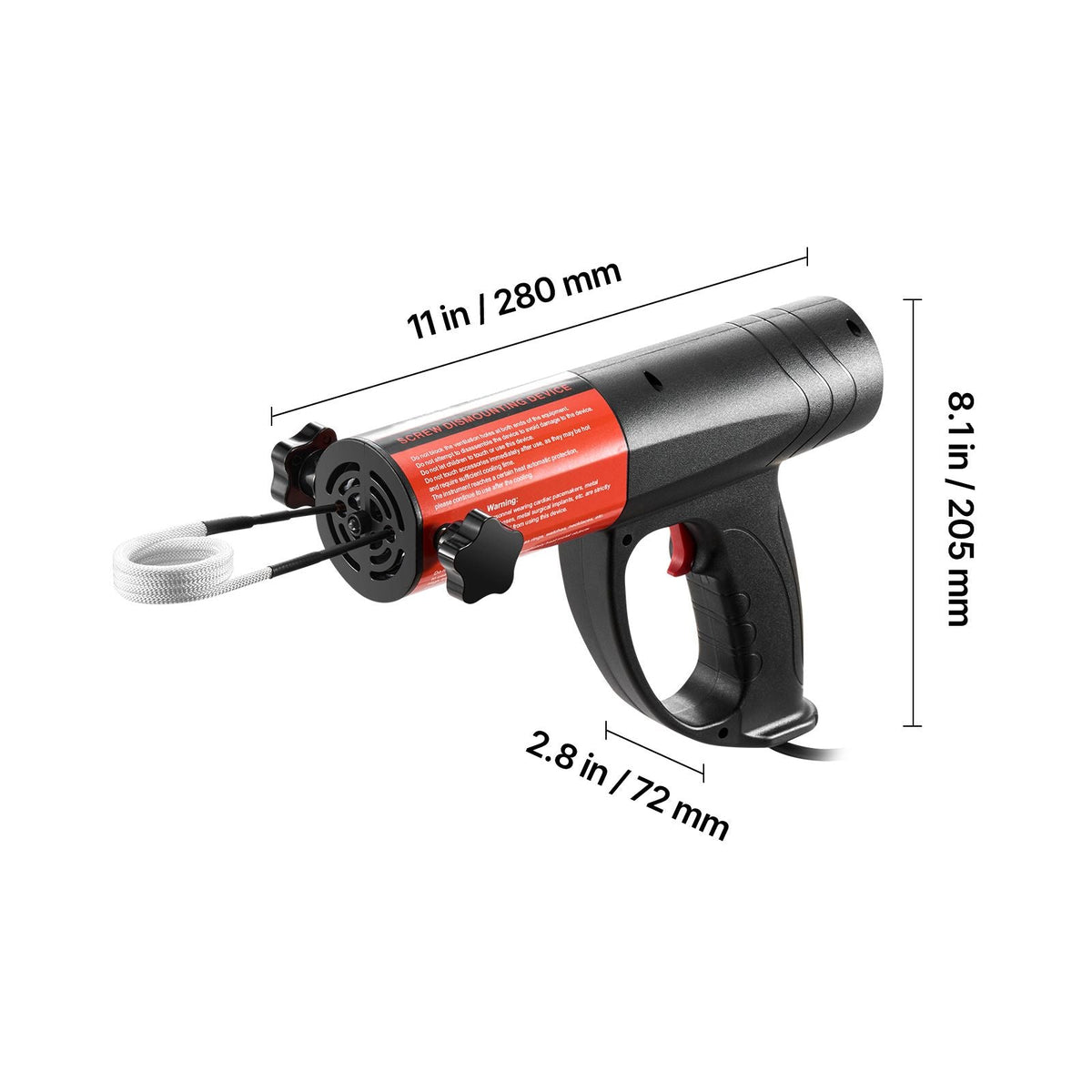 Induction Heater Bolt Removal, 1500W 110V Magnetic Induction Heater Kit, Handheld Nut Buster Tool, Mini Heating Machine for Rusty Screw Removing, Car Garage Repairing Tools with 8 Coil and Box