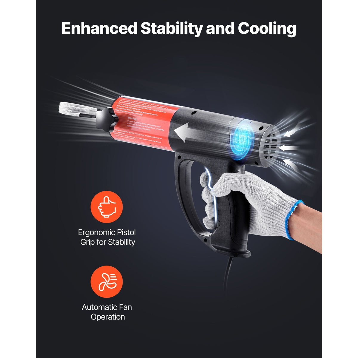 Induction Heater Bolt Removal, 1500W 110V Magnetic Induction Heater Kit, Handheld Nut Buster Tool, Mini Heating Machine for Rusty Screw Removing, Car Garage Repairing Tools with 8 Coil and Box