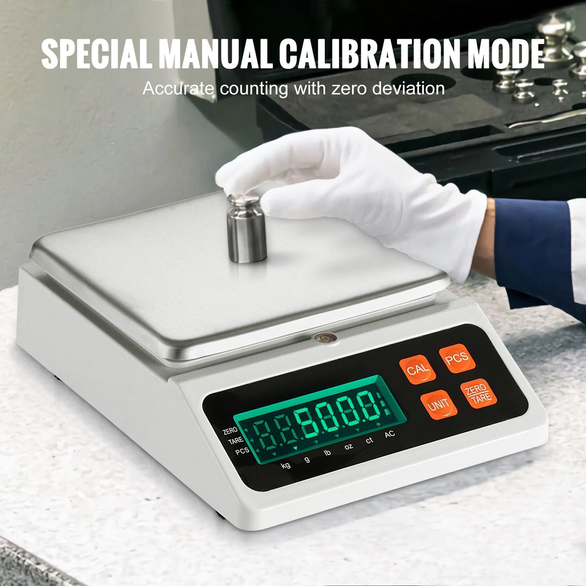 Industrial Counting Scale, 10 kg x 0.1 g, Digital Scale for Parts and Coins, g/kg/lb/oz/ct Units, Electronic Gram Scale Inventory Counting Scale Kitchen Jewelry Counting Scale with LED Screen