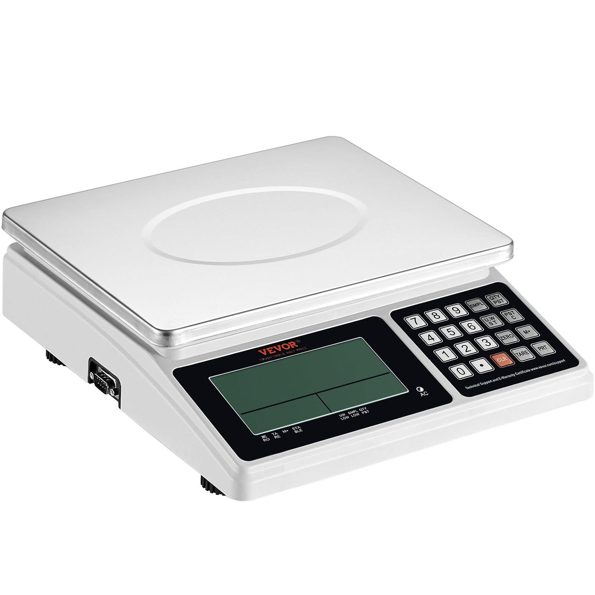 Industrial Counting Scale, 30 kg x 1 g, Digital Scale for Parts and Coins, g/kg/lb Units, Electronic Gram Scale Inventory Counting Scale Kitchen Jewelry Scale with RS232 Port and LCD Screen