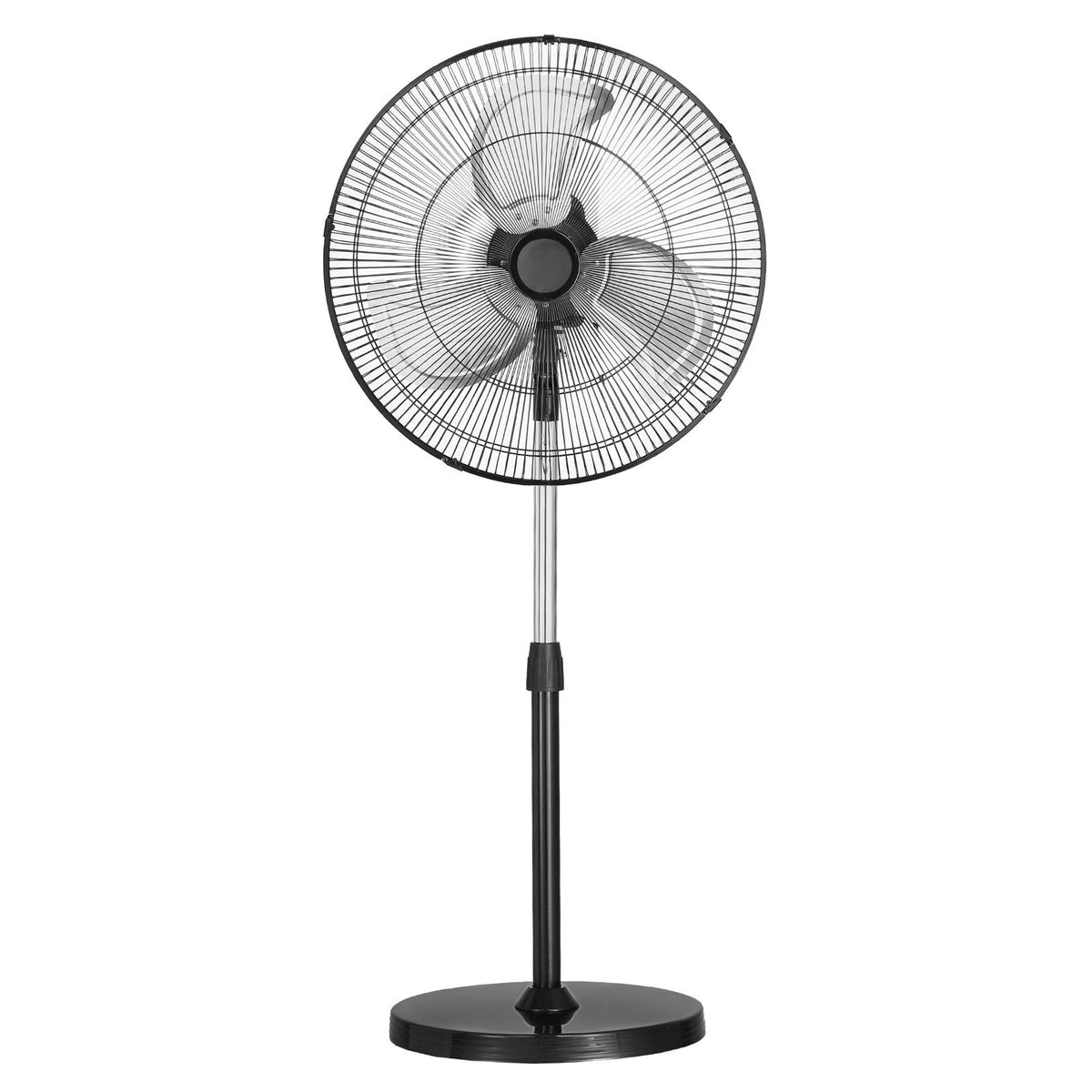 Industrial Pedestal Fan, 20 Inch 90-Degree Oscillating Fan, Height Adjustable Standing Fans with 3 Adjustable Speeds, High Power Fans for Warehouse,Garage,Commercial, Black