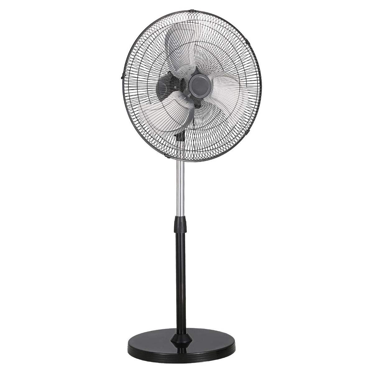 Industrial Pedestal Fan, 20 Inch 90-Degree Oscillating Fan, Height Adjustable Standing Fans with 3 Adjustable Speeds, High Power Fans for Warehouse,Garage,Commercial, Black
