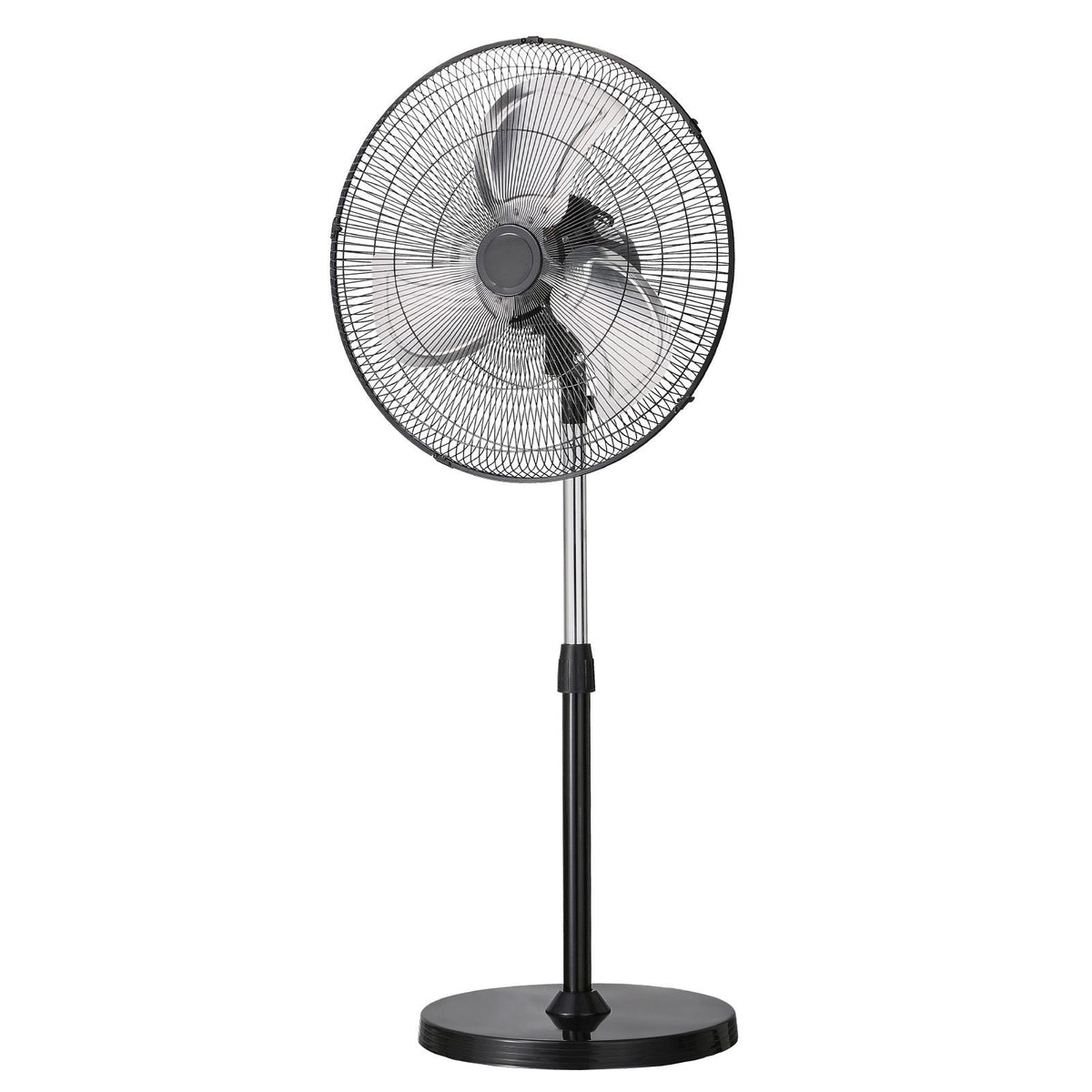 Industrial Pedestal Fan, 20 Inch 90-Degree Oscillating Fan, Height Adjustable Standing Fans with 3 Adjustable Speeds, High Power Fans for Warehouse,Garage,Commercial, Black
