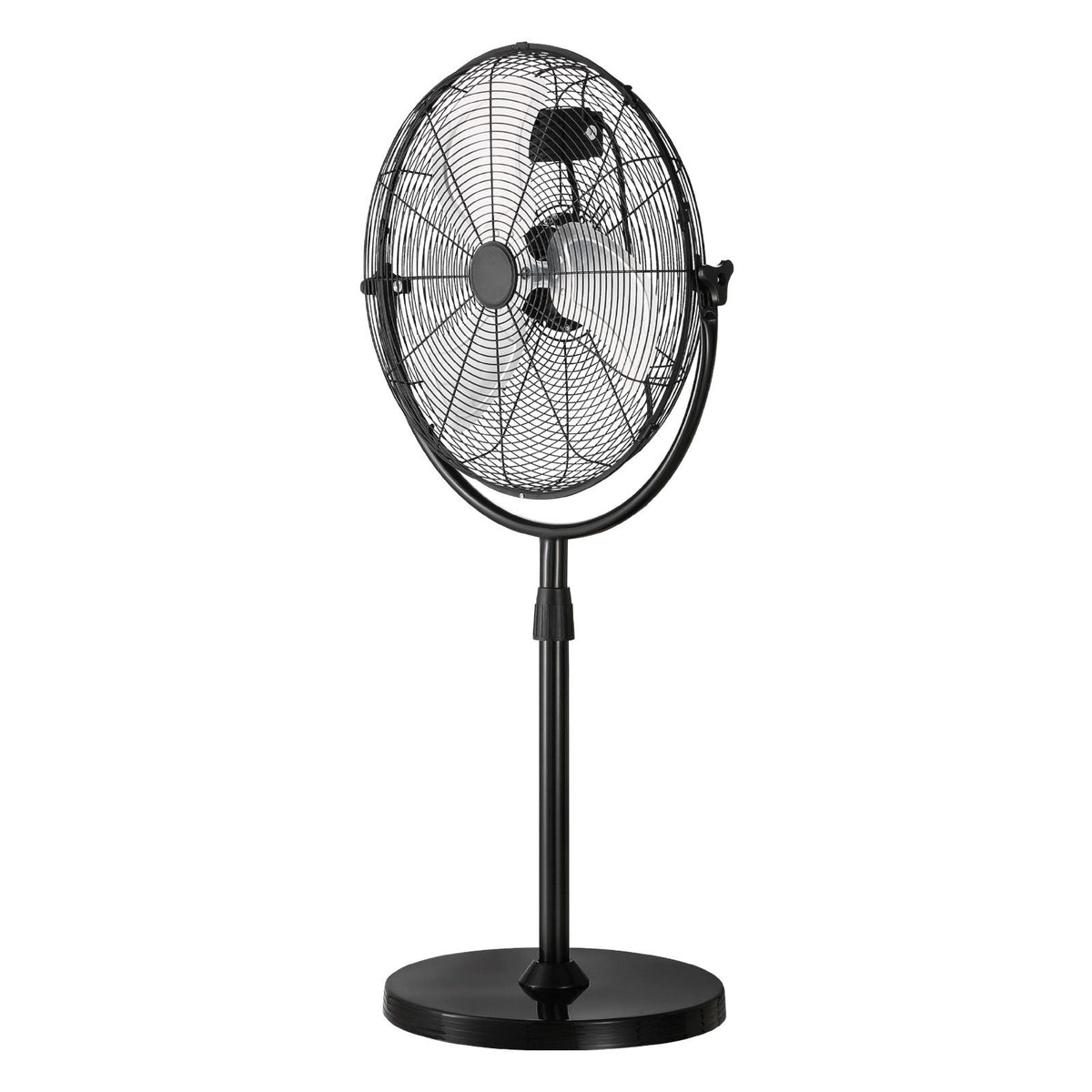 Industrial Pedestal Fan, 20 Inch Standing Fan with 46.9 to 59.6 Inches Adjustable Height, Floor Fans with 3 Adjustable Speeds, High Power Fans for Warehouse,Garage,Commercial,Residential, Black