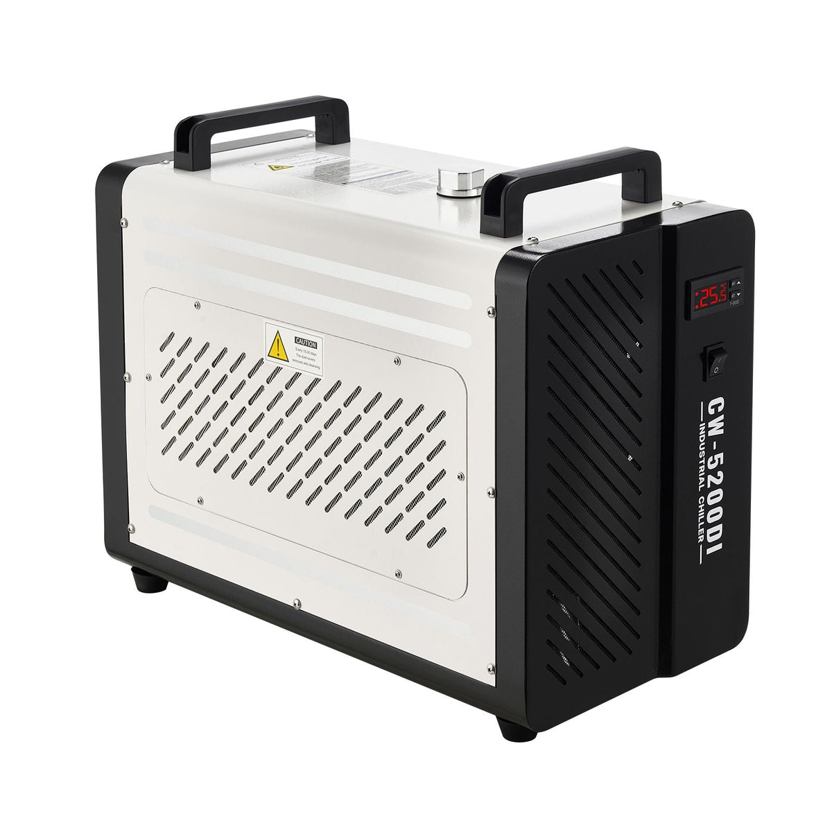 Industrial Water Chiller, 5460 BTU/h, Industrial Water Cooler Cooling System with Compressor, 4.2 GPM Max Flow, 1.8 Gal Tank Capacity, Laser Chiller, for CO2 Laser Engraving & Cutting Machine