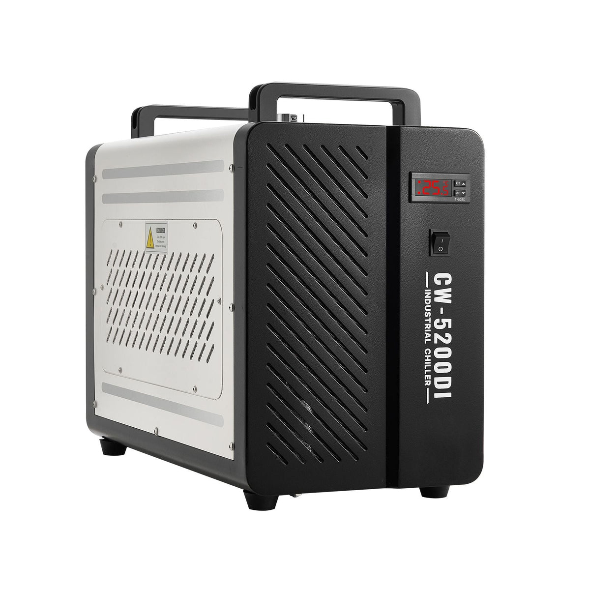 Industrial Water Chiller, 5460 BTU/h, Industrial Water Cooler Cooling System with Compressor, 4.2 GPM Max Flow, 1.8 Gal Tank Capacity, Laser Chiller, for CO2 Laser Engraving & Cutting Machine