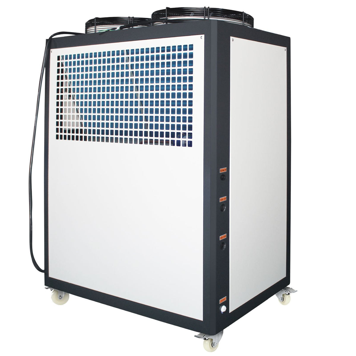 Industrial Water Chiller, 6HP 16 Gal Air-Cooled Industrial Water Chiller, 15,100 Kcal/h Cooling Capacity with Finned Condenser Micro-Computer Control 60L Water Tank, for Cooling Water