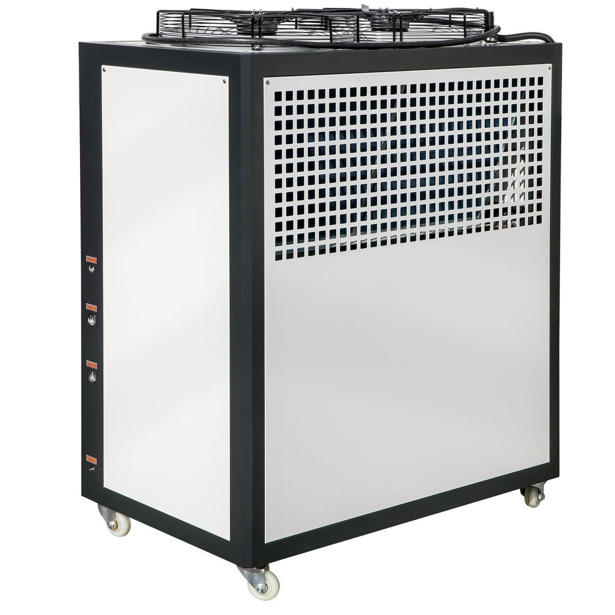 Industrial Water Chiller, 6HP 16 Gal Air-Cooled Industrial Water Chiller, 15,100 Kcal/h Cooling Capacity with Finned Condenser Micro-Computer Control 60L Water Tank, for Cooling Water