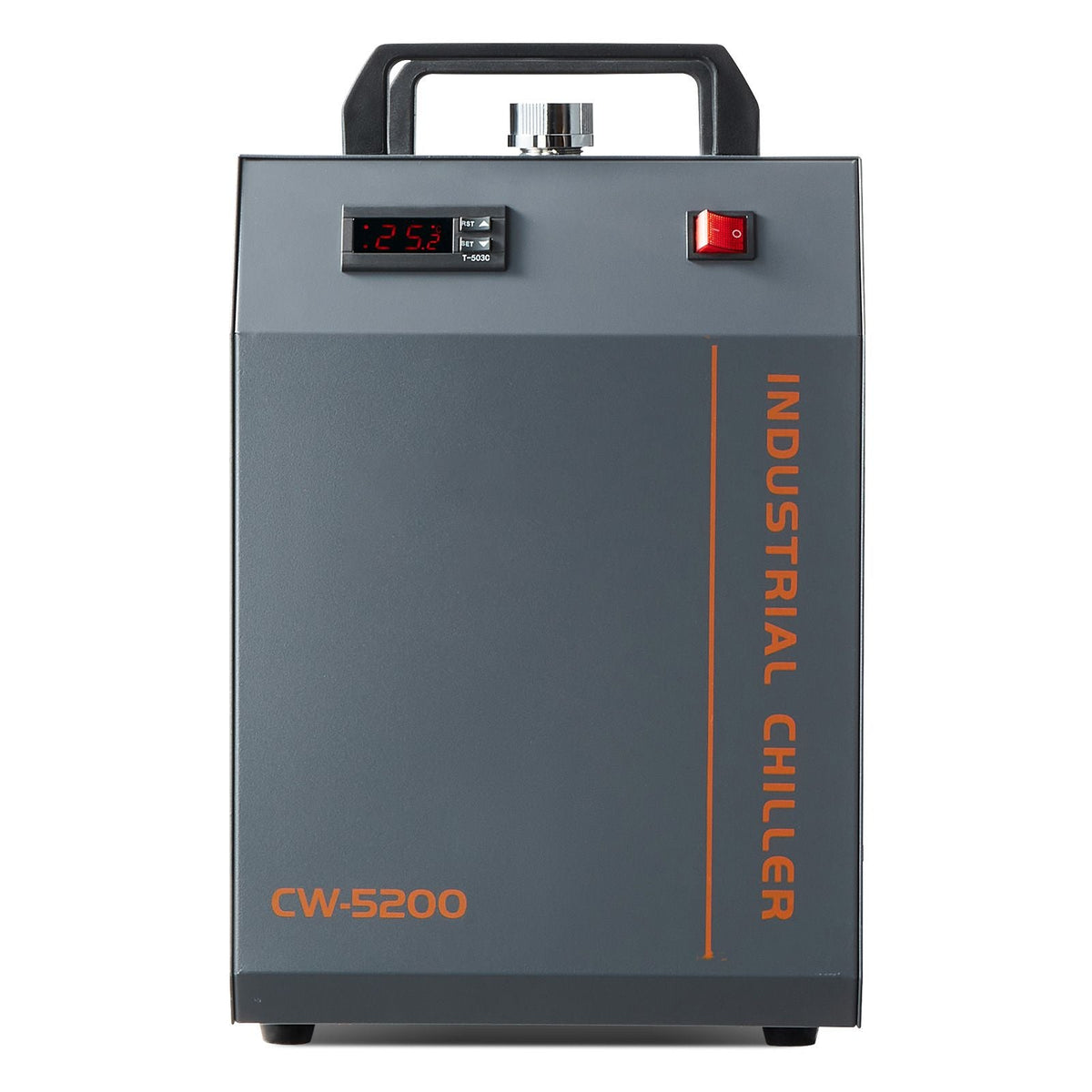 Industrial Water Chiller, CW-5200, Industrial Water Cooler Cooling System with Built-in Compressor 7L Water Tank Capacity 13 L/min Max Flow Rate, for CO2 Laser Engraving Machine Cooling Machine