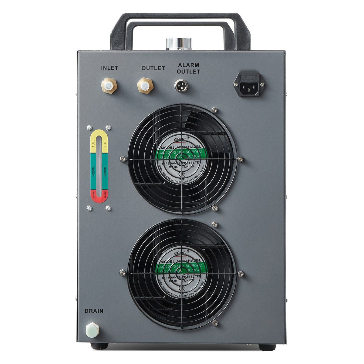 Industrial Water Chiller, CW-5200, Industrial Water Cooler Cooling System with Built-in Compressor 7L Water Tank Capacity 13 L/min Max Flow Rate, for CO2 Laser Engraving Machine Cooling Machine
