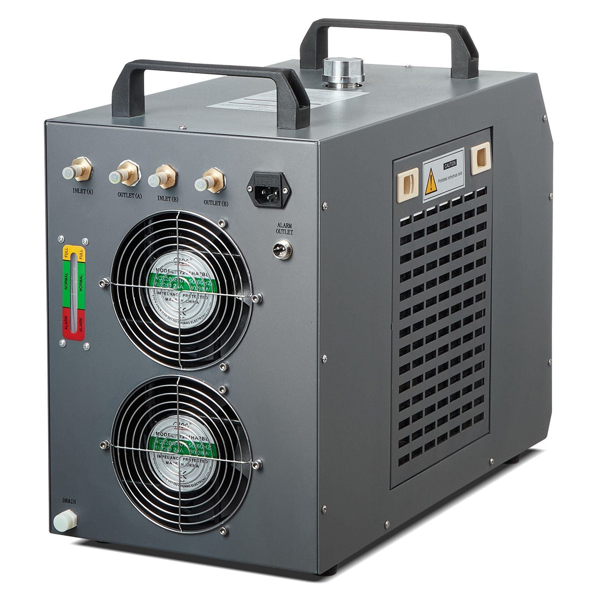 Industrial Water Chiller, CW-5202, Industrial Water Cooler Cooling System with Built-in Compressor 7L Water Tank Capacity 18 L/min Max Flow Rate, for CO2 Laser Engraving Machine Cooling Machine
