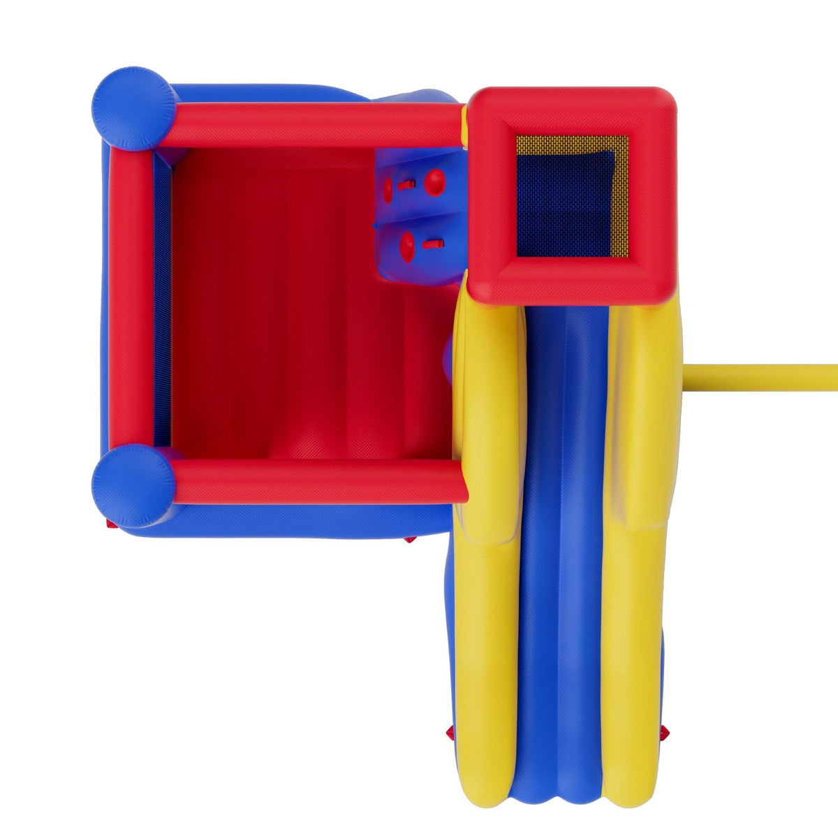 Inflatable Bounce House, Outdoor High Quality Playhouse Trampoline, Jumping Bouncer with Blower, Slide, and Storage Bag, Family Backyard Bouncy Castle, for Kid Ages 3–8 Years, 134x102x91 inch