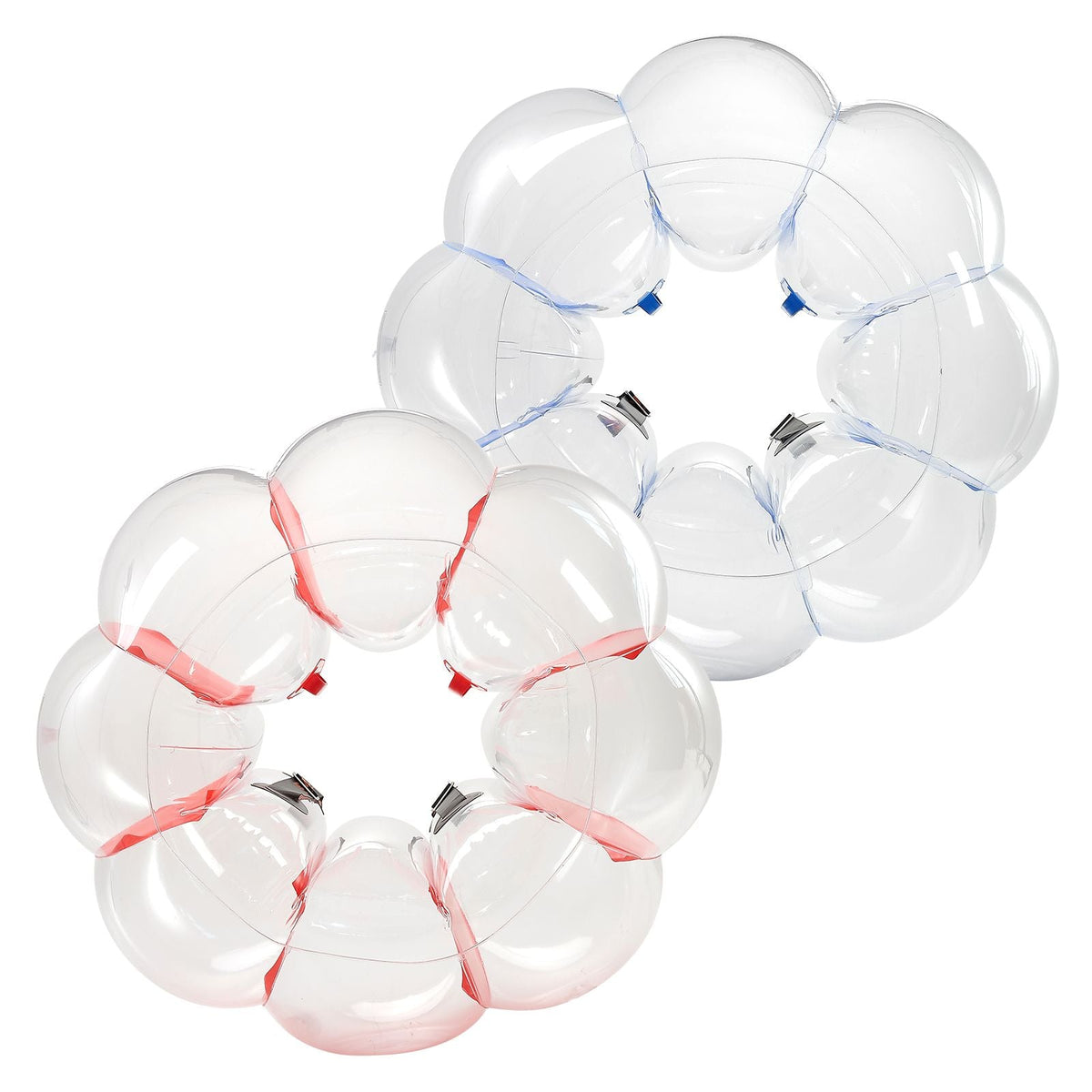 Inflatable Bumper Balls 2-Pack, 4FT/1.2M Body Sumo Ball, Durable Thick PVC Human Hamster Bubble Knocker for Outdoor Sports Team Gaming Play, Bopper Toy for Garden Yard Park, Red & Blue