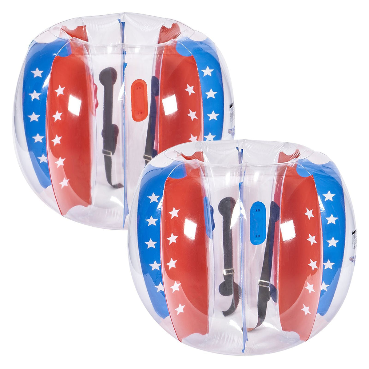 Inflatable Bumper Balls 2-Pack, 4FT/1.2M Body Sumo Zorb Balls for Kids & Teens, Durable PVC Human Hamster Bubble Balls for Outdoor Team Gaming Play, Bumper Bopper Toys for Playground, Yard, Park