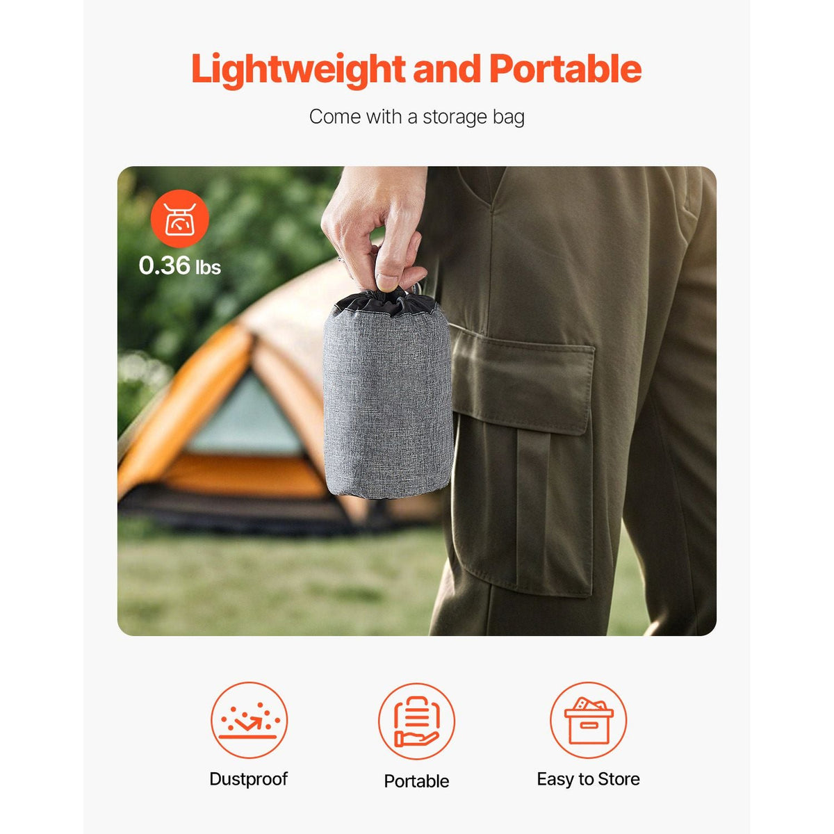 Inflatable Camping Pillow, 5-Inch Thickened Travel Pillow, Soft Backpacking Pillows with Removable & Washable Cover, Storage Bag, Lightweight and Portable for Camping, Air Travel, Hiking, Office