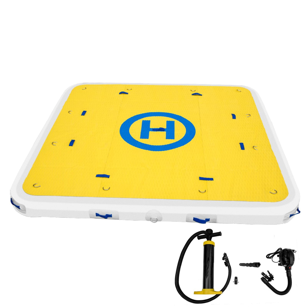 Inflatable Dock Platform, Inflatable Floating Dock 8x5 ft with Electric Air Pump