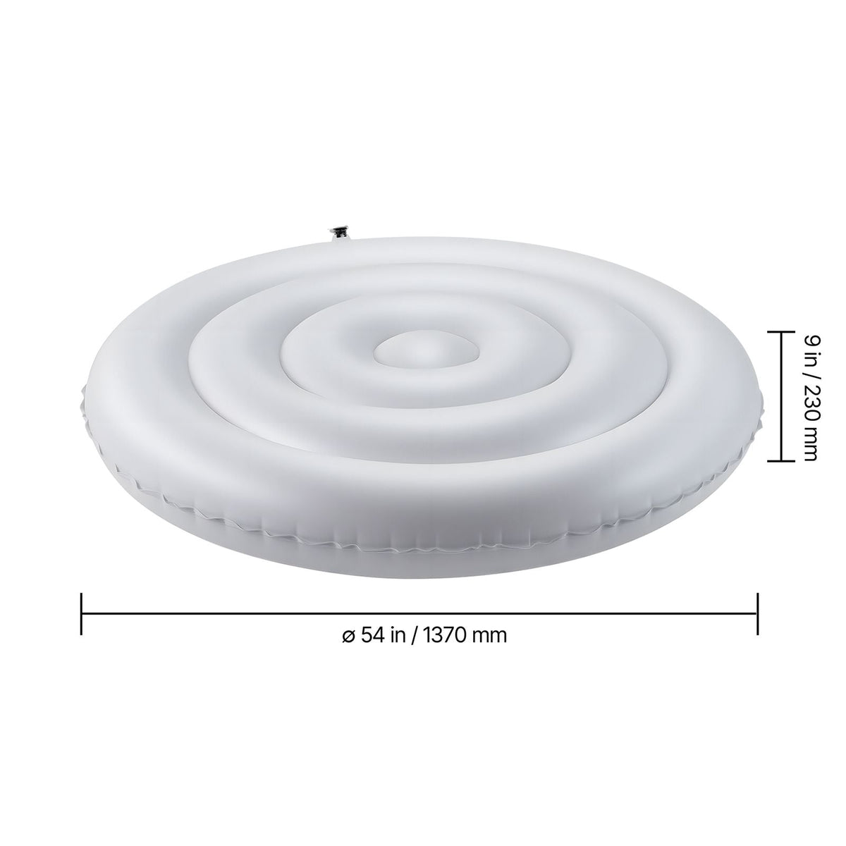 Inflatable Hot Tub Cover, 4.5 Ft Round Hot Tub Cover Protector, Insulated Spa Covers for Inflatable Hottub, Weatherproof and Waterproof Energy Saving Lid for Outdoor Use, White