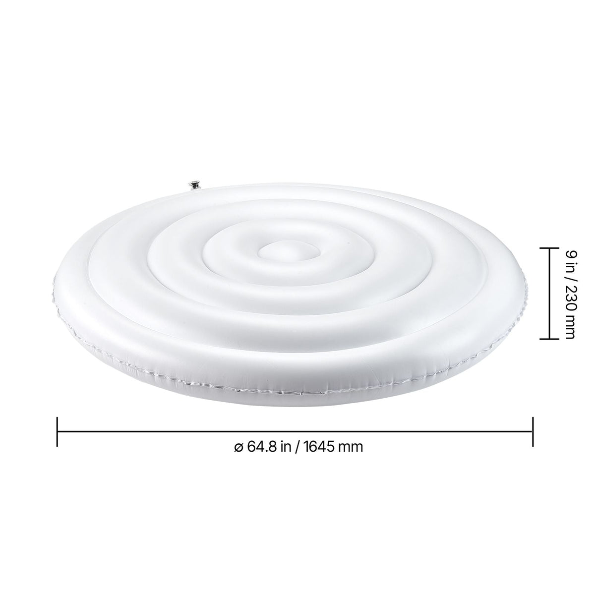 Inflatable Hot Tub Cover, 5.4 Ft Round Hot Tub Cover Protector, Insulated Spa Covers for Inflatable Hottub, Weatherproof and Waterproof Energy Saving Lid for Outdoor Use, White