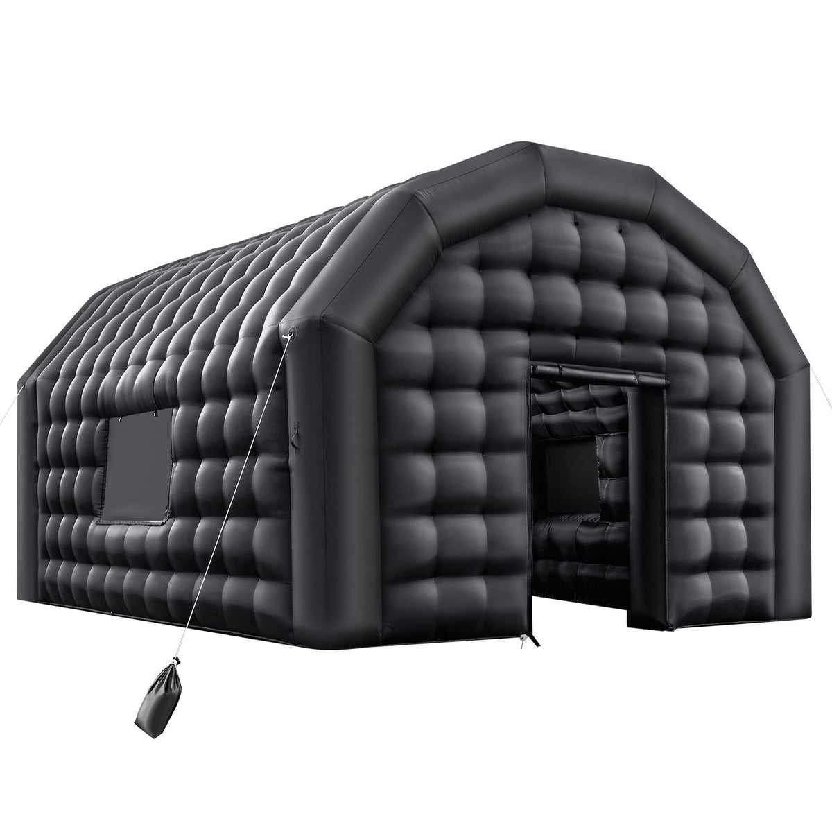 Inflatable Nightclub, 16.4 x 13.1 x 12.5 ft Inflatable Party Tent with 680W Blower & Sandbag, Ventilated Blow up Night Club with 2 Windows, Air Cube House for Event Birthday Wedding Party