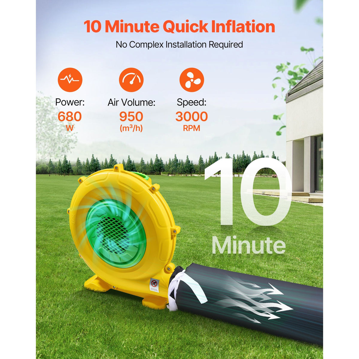Inflatable Nightclub, 16.4 x 13.1 x 12.5 ft Inflatable Party Tent with 680W Blower & Sandbag, Ventilated Blow up Night Club with 2 Windows, Air Cube House for Event Birthday Wedding Party