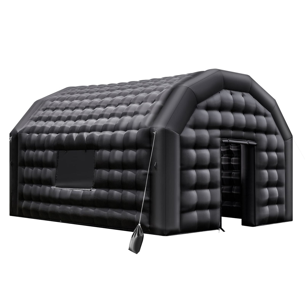 Inflatable Nightclub, 16.4 x 13.1 x 12.5 ft Inflatable Party Tent with 680W Blower & Sandbag, Ventilated Blow up Night Club with 2 Windows, Air Cube House for Event Birthday Wedding Party
