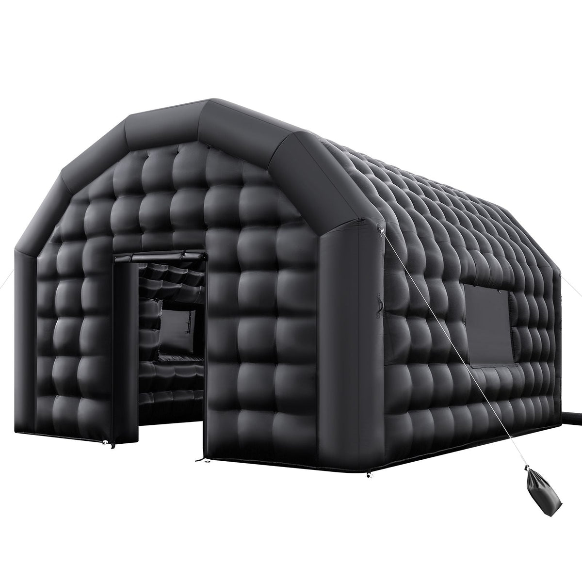 Inflatable Nightclub, 16.4 x 13.1 x 12.5 ft Inflatable Party Tent with 680W Blower & Sandbag, Ventilated Blow up Night Club with 2 Windows, Air Cube House for Event Birthday Wedding Party