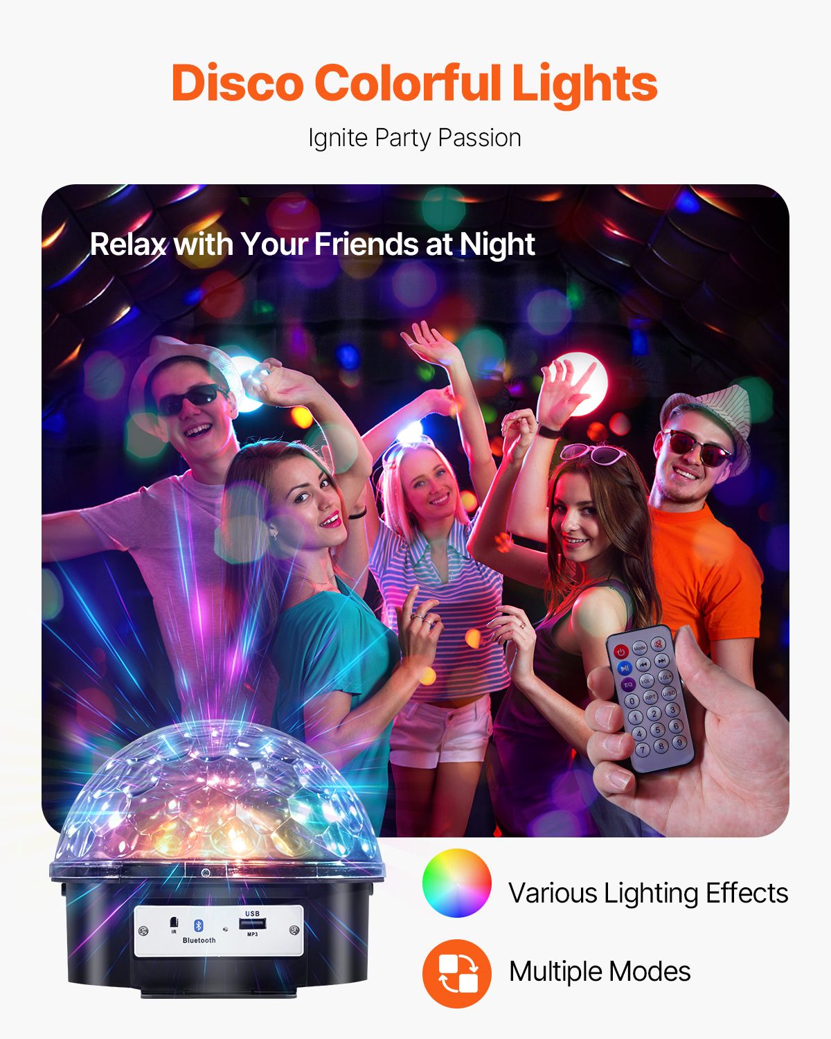 Inflatable Nightclub, 19.7 x 16.4 x 12 Ft, Blow up Party Tent with Disco Lights & 680W Blower, Large Inflatable Night Club Tent for Adults, Inflatable House Air Cube for Wedding Birthday Black