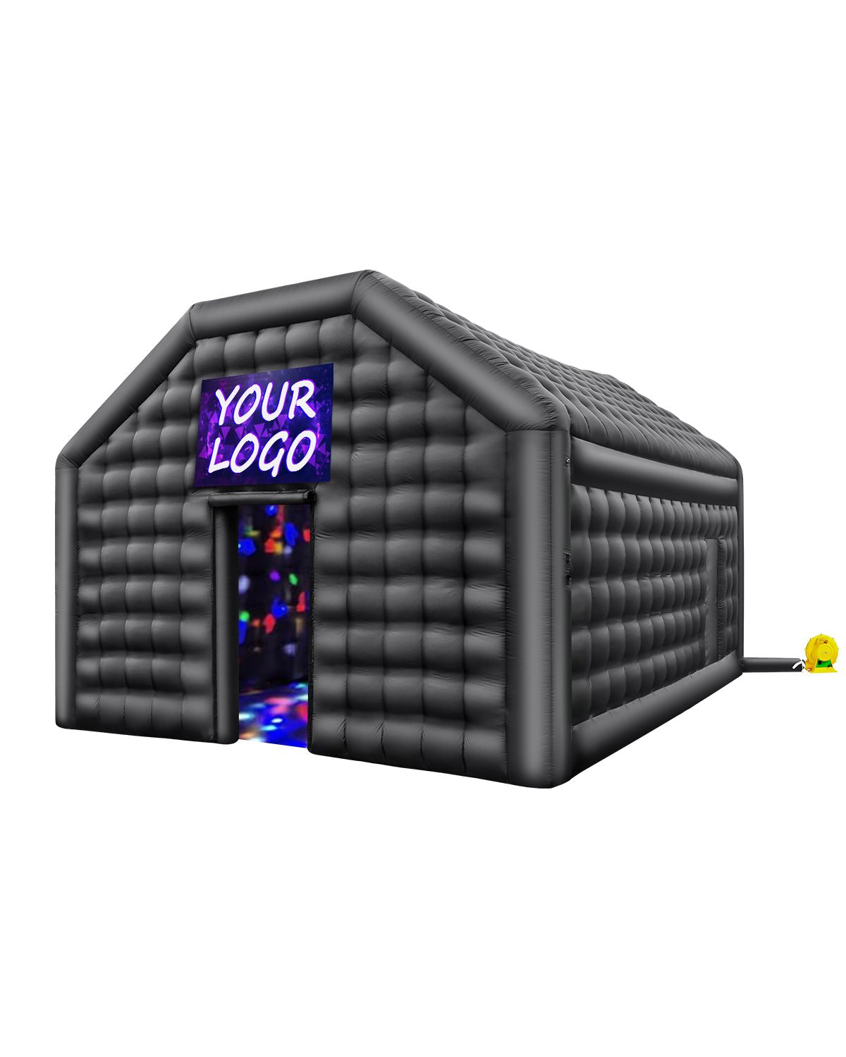 Inflatable Nightclub, 19.7 x 16.4 x 12 Ft, Blow up Party Tent with Disco Lights & 680W Blower, Large Inflatable Night Club Tent for Adults, Inflatable House Air Cube for Wedding Birthday Black