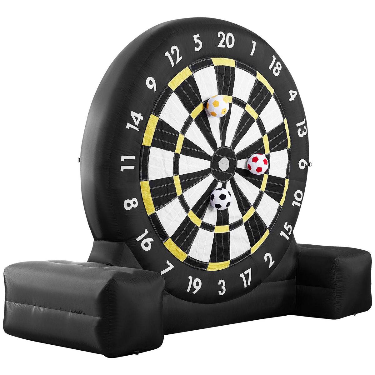 Inflatable Soccer Dart Board, over 8 ft High Giant Soccer Dart Board with 9 Kick Balls & Air Pump, 2-Minutes Setup & Storage Bag for Easy Carrying, for Giant Yard Games, Giant Kick Darts Game