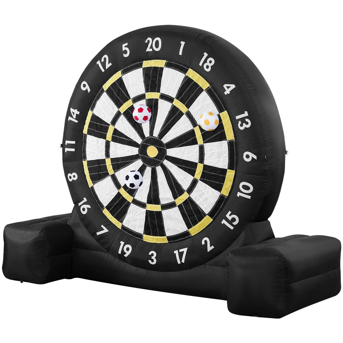 Inflatable Soccer Dart Board, over 8 ft High Giant Soccer Dart Board with 9 Kick Balls & Air Pump, 2-Minutes Setup & Storage Bag for Easy Carrying, for Giant Yard Games, Giant Kick Darts Game