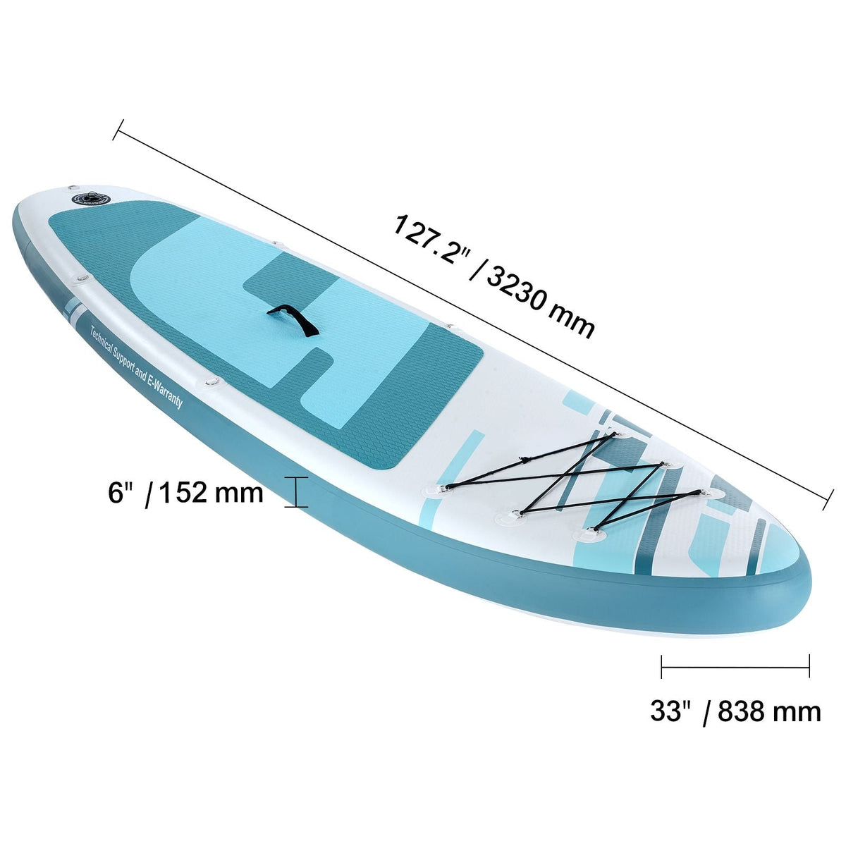 Inflatable Stand Up Paddle Board, 10.6' x 33" x 6" Wide SUP Paddleboard, with Board Accessories, Pump, Paddle, Fin, Phone Bag, Backpack, Ankle Leash, Repair Kit, Non-slip Deck for Youth & Adults