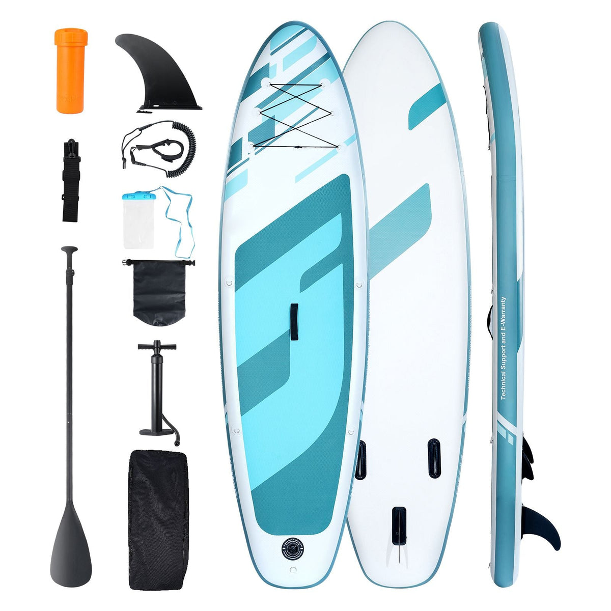 Inflatable Stand Up Paddle Board, 10.6' x 33" x 6" Wide SUP Paddleboard, with Board Accessories, Pump, Paddle, Fin, Phone Bag, Backpack, Ankle Leash, Repair Kit, Non-slip Deck for Youth & Adults