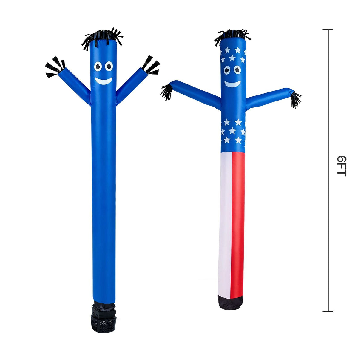 Inflatable Tube Man with Blower, 6 ft Tall, Wacky Waving Wind Flying Inflatable Dancing Tube Guy with 1/15 HP IPX3 Waterproof Blower Fan, for Outdoor Advertising Business Store Party Decoration