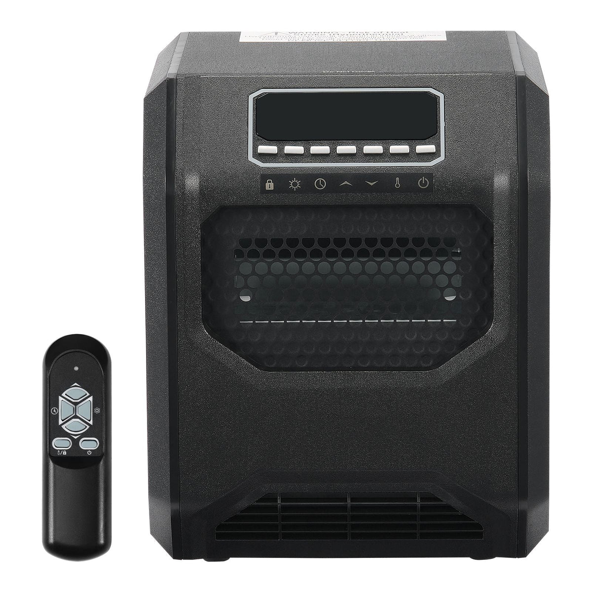 Infrared Heater, 1500W Remote Control Electric Space Heater, LED Patio Heater w/ 3 Speeds & Timer & Overheat/Tip-Over Protection & Child Lock, for Bedroom,Living Room,Nursery,Studio,ABS